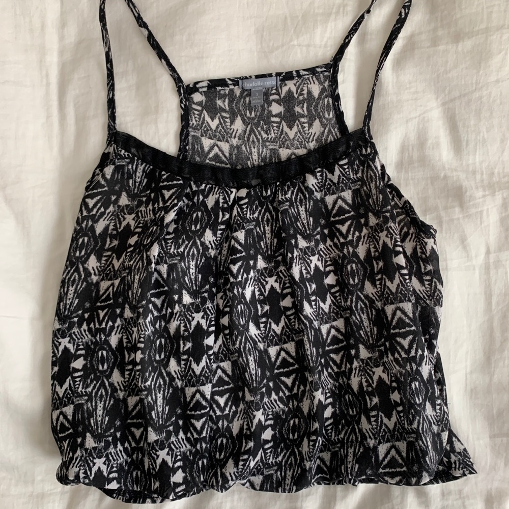 Black and white crop top